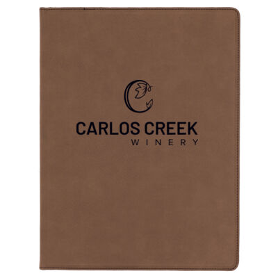 Carlos Creek Winery - Brown Laserable Leatherette Portfolio with Notepad Thumbnail